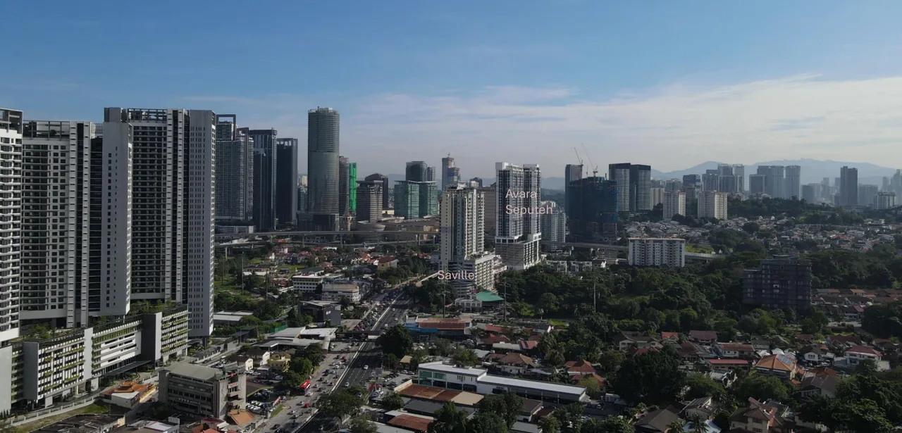 View towards Mid Valley and Bangsar from AETAS